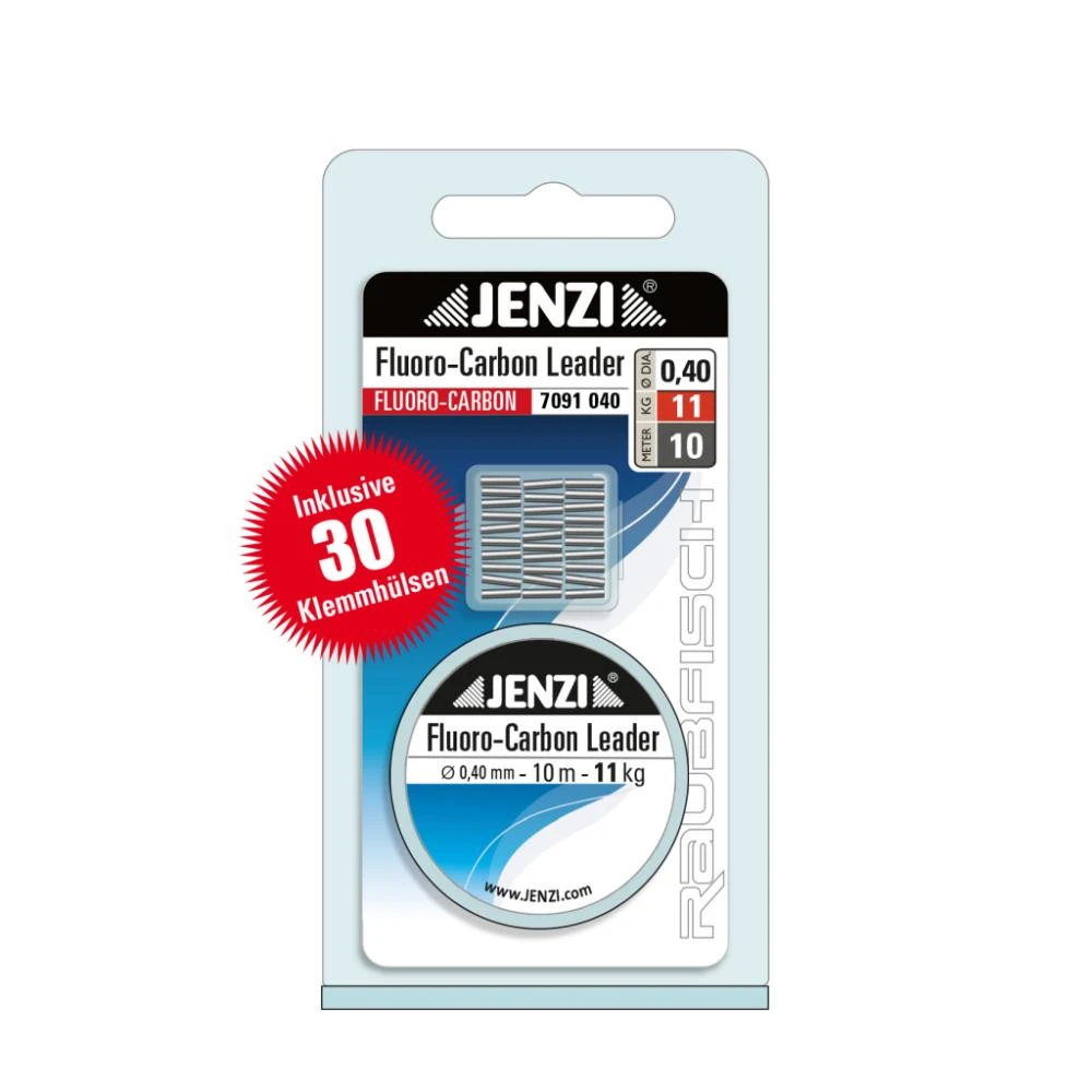 Jenzi Fluorocarbon Vorfachschnur Inkl. Klemm-Hülsen 3 Jenzi Fluorocarbon Vorfachschnur Inkl. Klemm-Hülsen