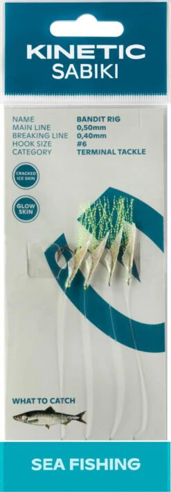 Kinetic Sabiki Bandit #6 Cracked Ice Skin Vorfach